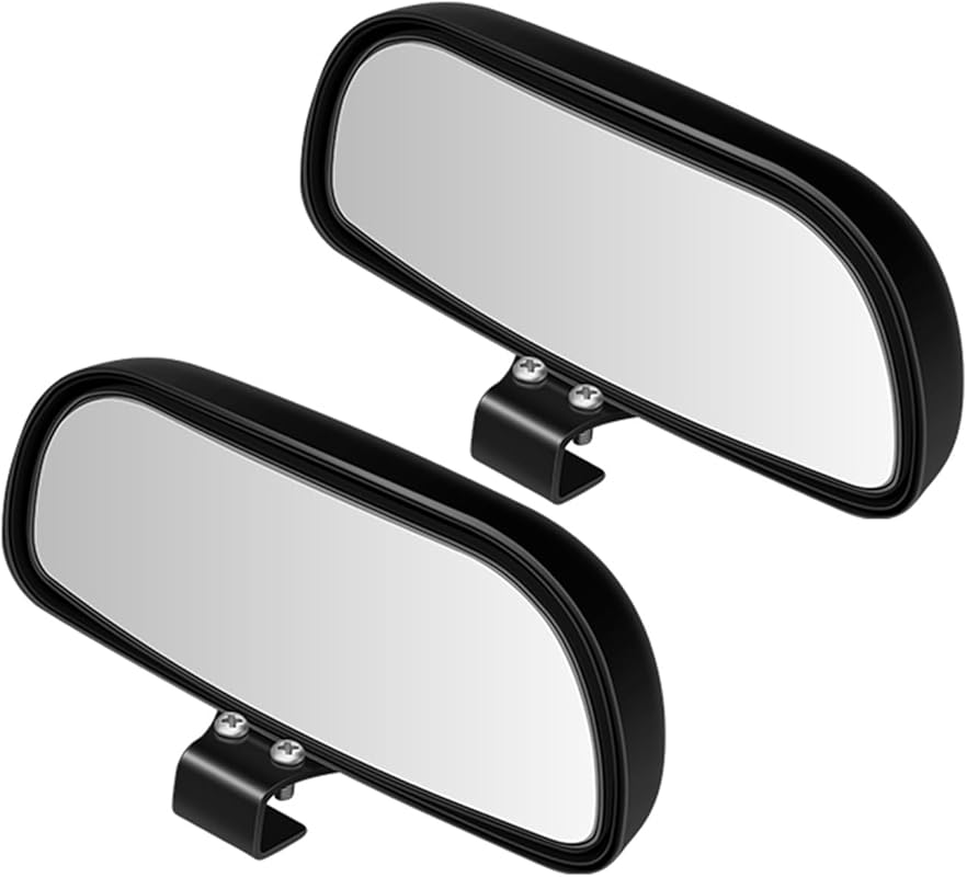HD Glass Convex Wide Angle Blind Spot Mirror with Adjustable Clip for