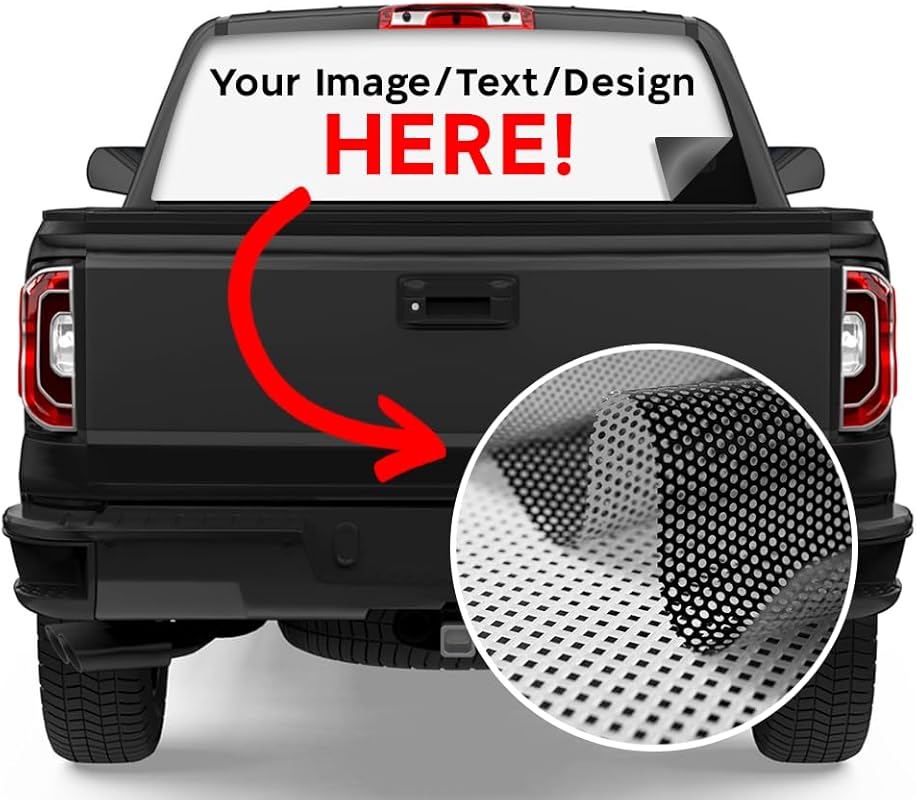 Waterproof and UV-Resistant One-Way See-Through Perforated Vinyl Decal