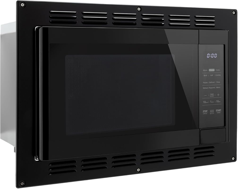 RecPro RV Air Fryer Convection Microwave: 1.0 Cu Ft 120V with 6 Cookin