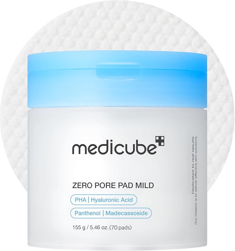 medicube Zero Pore Pad Mild 2.0 Toner Pads with PHA for Exfoliation, P