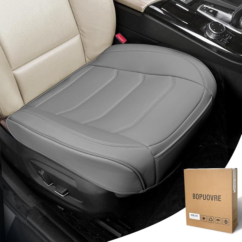 Universal PU Leather Car Seat Cover with Anti-Slip Design and Storage 
