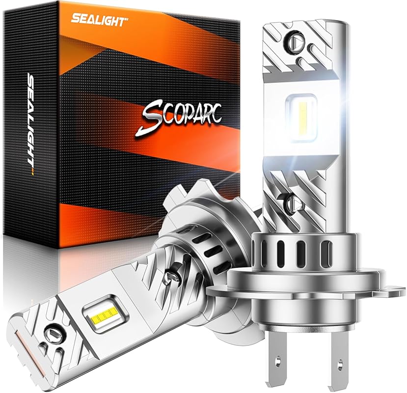 SEALIGHT H7 Bulbs: 36,000 LM, S6 Dual, No Adapter, 6500K White, 60,000