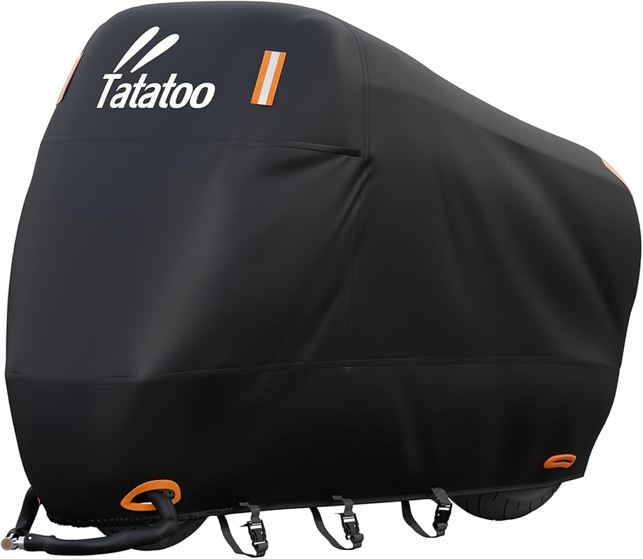 300D Heavy Duty Motorcycle Cover with UV Rain and Wind Resistance for 