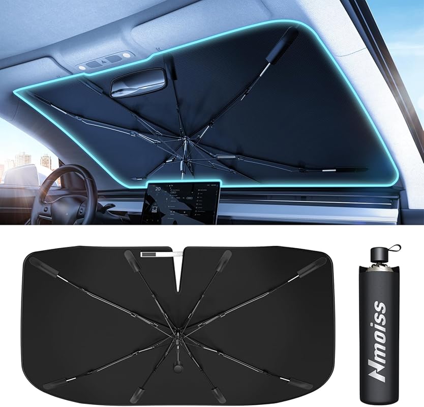Windshield Sun Shade Umbrella with Vinyl Coating Heat Shield to Protec