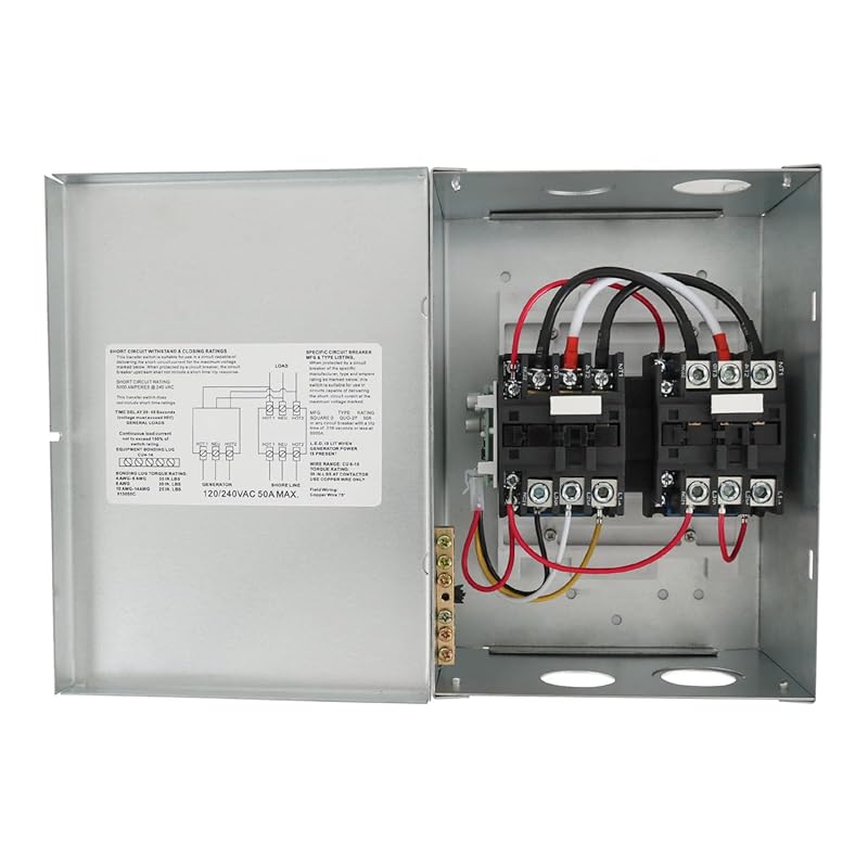 RV Automatic Transfer Switch, 120/240 VAC, 50 Amp, Automatic Transfer 