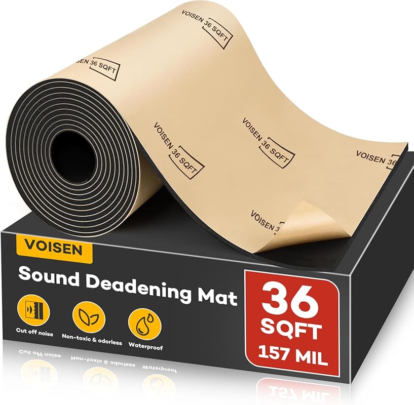 VOISEN 157mil Closed Cell PE Foam Sound Deadening Mat with Heat Barrie