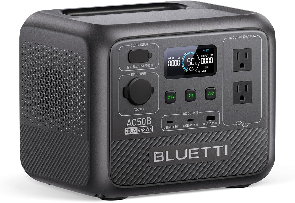 BLUETTI AC50B Portable Power Station with 448Wh Battery and Fast Charg