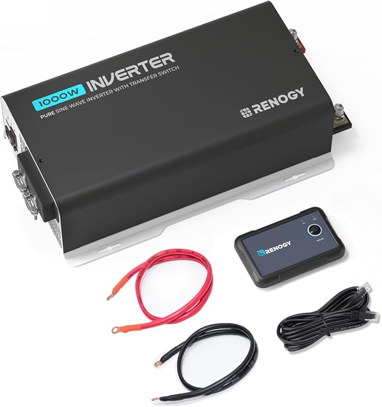 Renogy 1000W Pure Sine Wave Inverter with UPS Transfer Switch and Blue