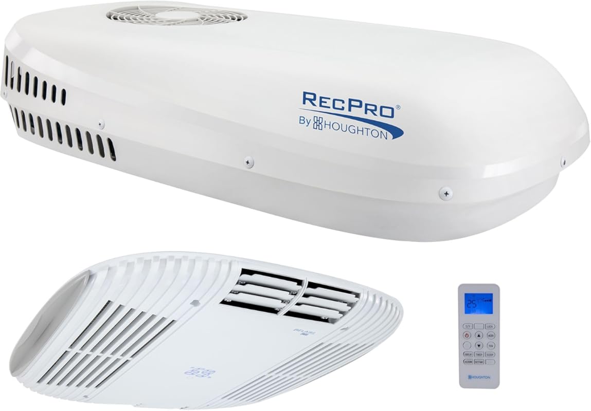RecPro Low Profile 9.5K Non-Ducted RV Air Conditioner with Heat Pump: 