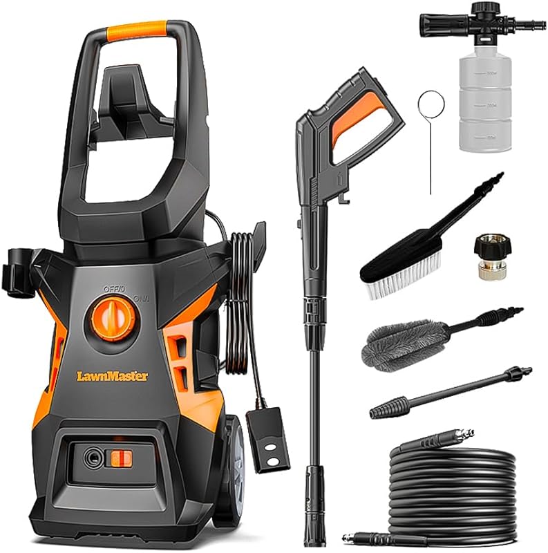 LawnMaster LT506-2000A Electric Pressure Washer with 2300 PSI and Foam