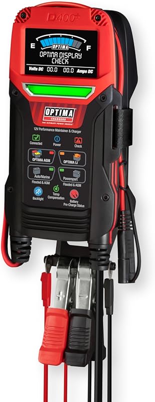 Optima Digital 400+ 12V Battery Maintainer and Charger for Multiple Ba