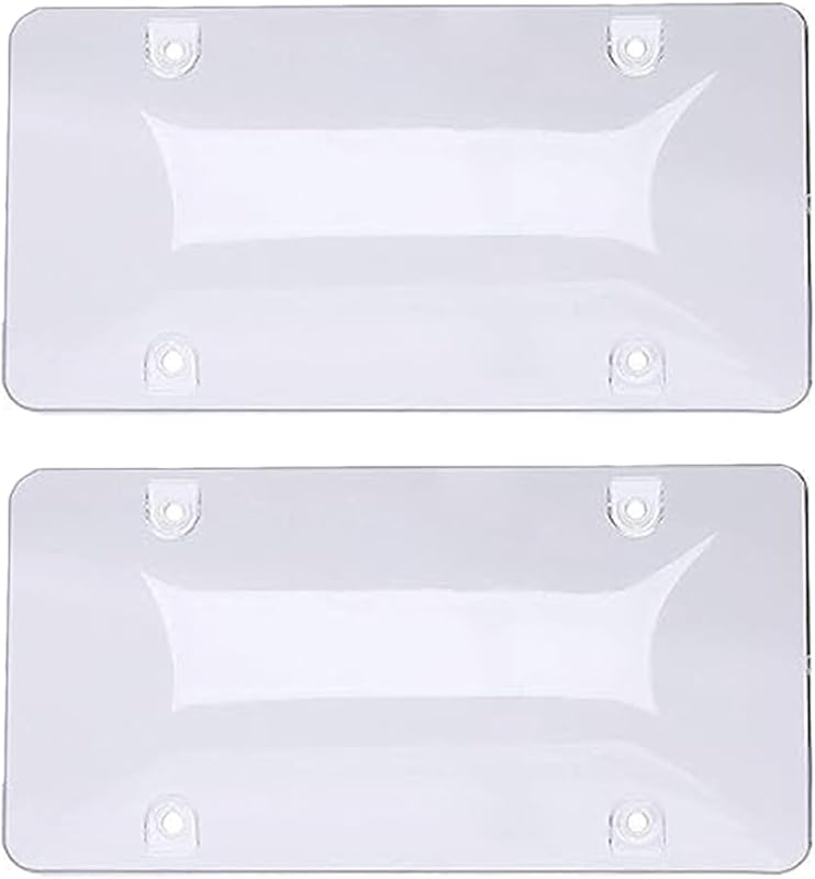 Clears 2 Transparent License Plate Cover, for Any U.S. License Plate, 