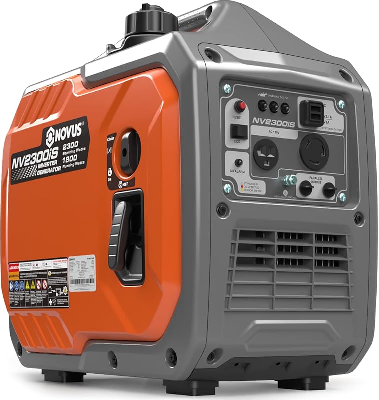 NOVUS 2300-Watt Portable Inverter Generator, Gas Powered, RV Ready, Qu