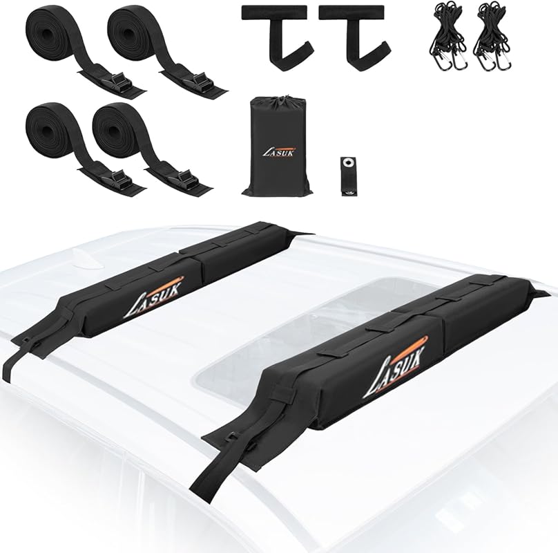 Universal Soft Roof Rack for Kayaks and Canoes with Tie-Down Straps an