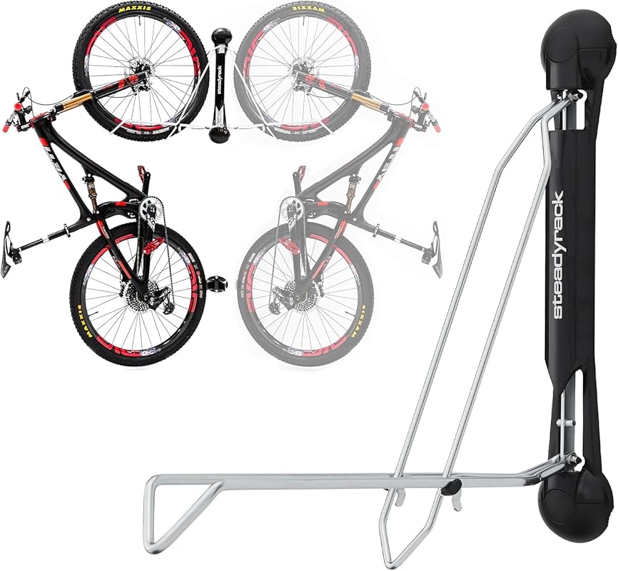 Steadyrack Wall Mounted Vertical Bike Rack for Mountain Bikes with Wid