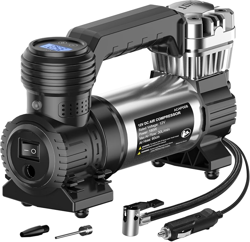 Avid Power Tire Inflator Portable Air Compressor, 30L/M Fast Inflation