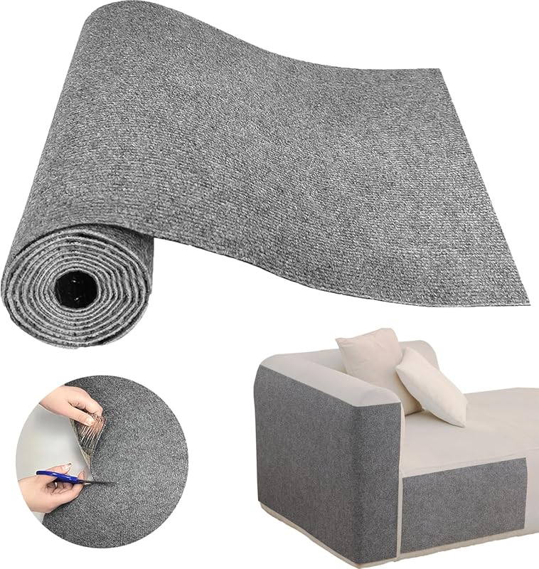 Cat Scratch Couch Protector with Adhesive Scratch Pad and DIY Climbing
