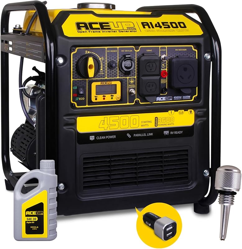 4500W Gas Inverter Generator with Magnetic Oil Dipstick