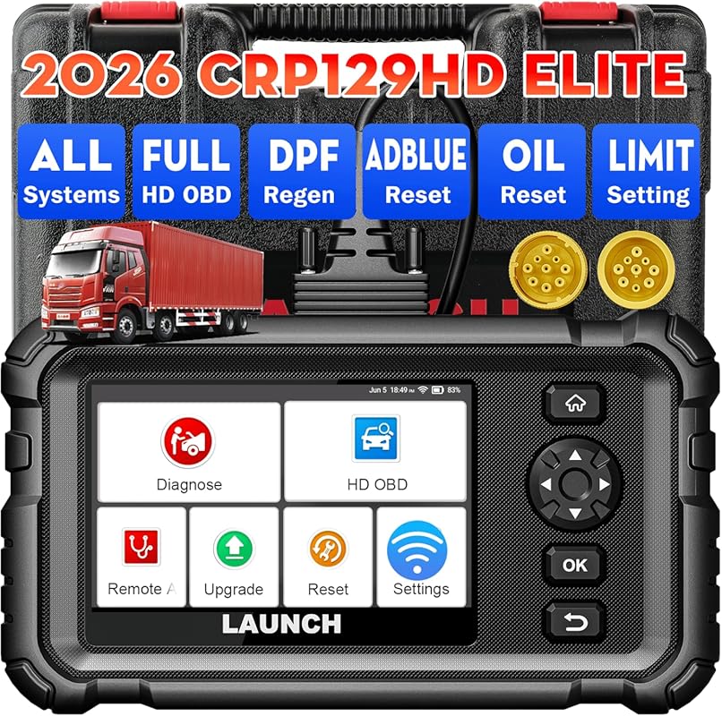 LAUNCH CRP129 HD Heavy Duty Truck Scanner with DPF Force Regen and Oil