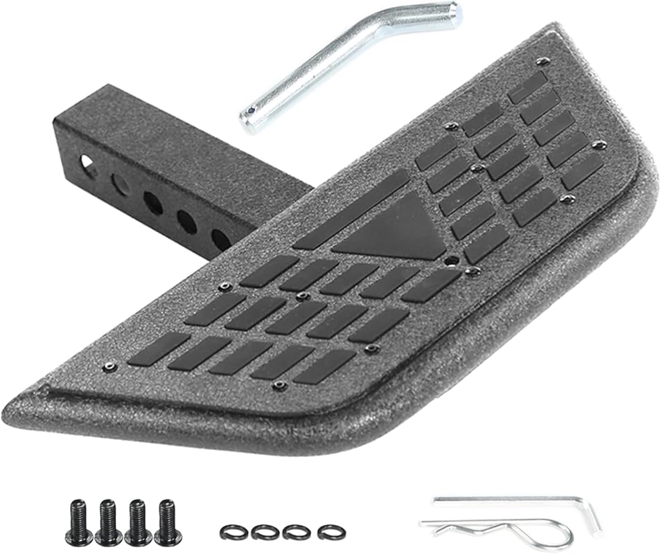 Universal Anti-Slip Hitch Step for 2" Receivers, Solid Bumper Guard