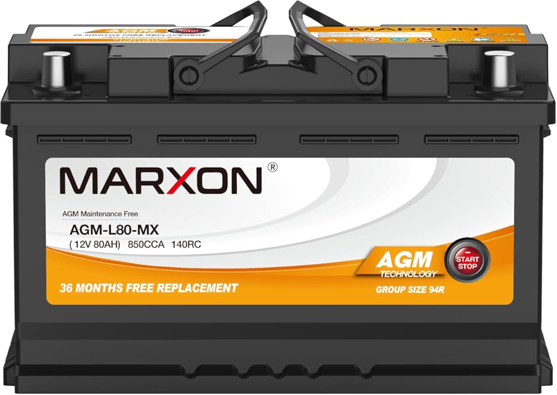 Marxon 94R AGM Car Battery for Mercedes Sprinter - 12V 80AH 850CCA