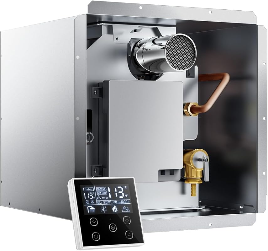 Ranein 65,000 BTU RV Tankless Water Heater with Thermostatic Chamber a