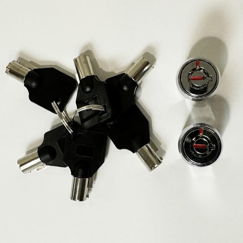 Two Keyed Alike Cylinder Locks with Tubular Keys for Roll-Up Door Stor