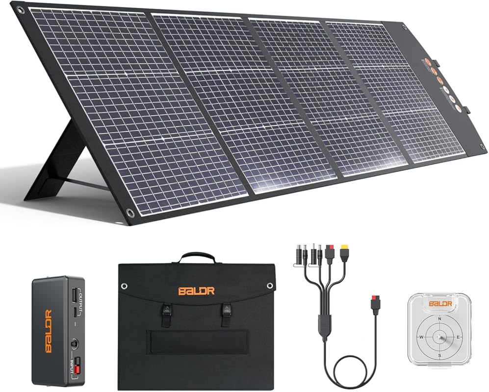 BALDR 200W Monocrystalline Portable Folding Solar Panel for Solar Gene