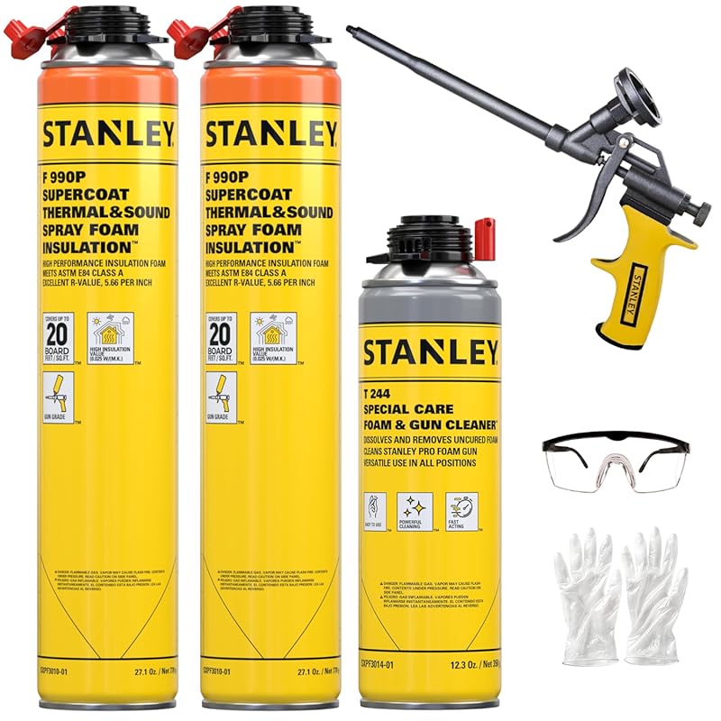 STANLEY F 990P Supercoat Spray Foam Insulation Kit - Closed Cell Spray