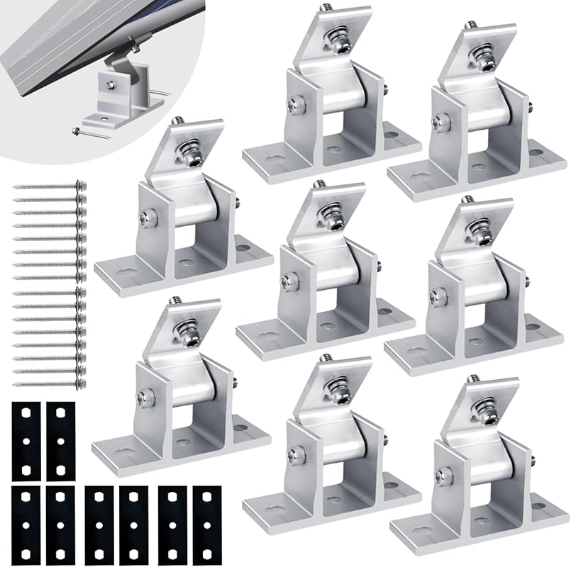 Solar Panel Mounting Brackets, 8PCS Adjustable RV Solar Panel Mount, T