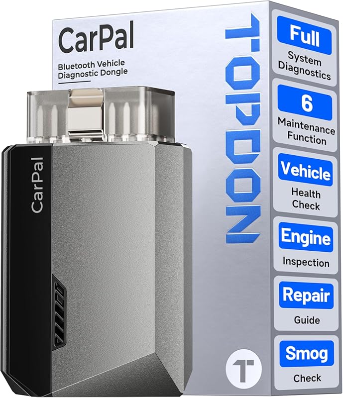 TOPDON Carpal Bluetooth OBD2 Scanner with AI Diagnostics for iOS and A