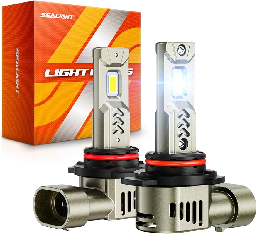 SEALIGHT 9012 HIR2 Headlight LED Bulbs, 1000% Super Bright, 6500K Cool