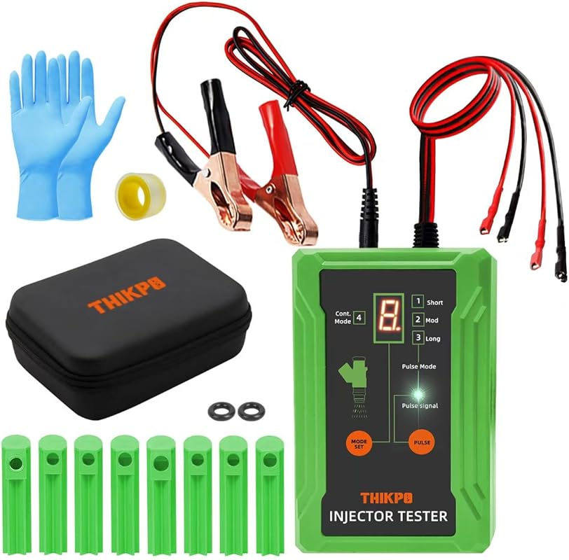Universal Fuel Injector Tester and Cleaner with 8 Pulse Modes and 8 Si