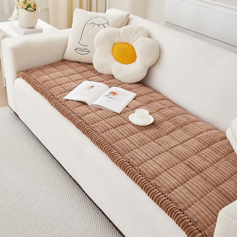 Washable Fuzzy Couch Cover for Dogs, Non-Slip and Pet-Friendly for 3-C