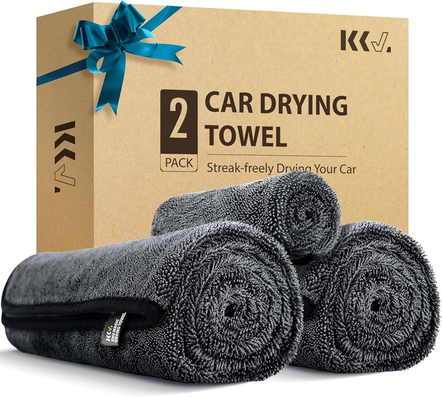 KKV 2-Pack 35x24 Inch Microfiber Drying Towels for Ultra Absorbent and