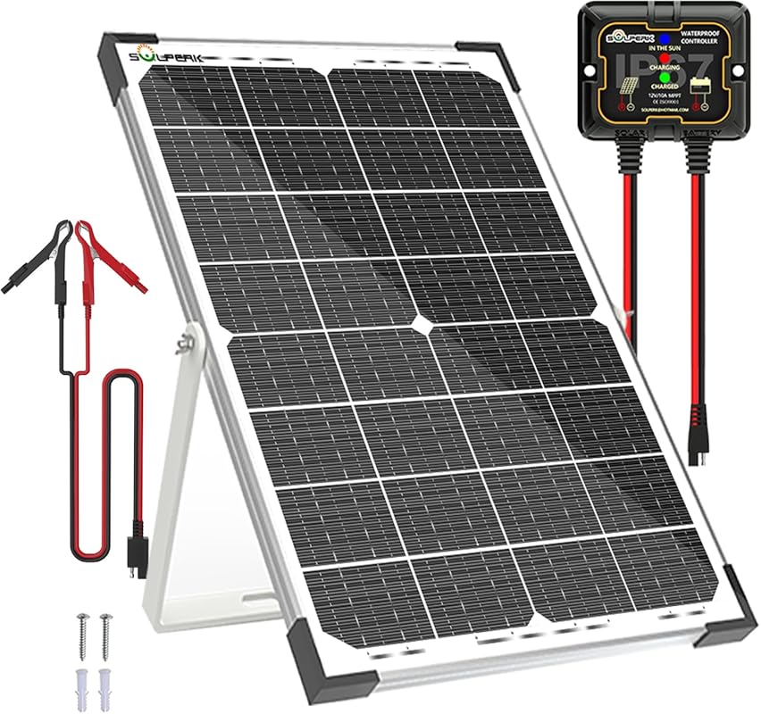 SOLPERK 30W Waterproof Solar Panel Kit with MPPT Controller for Car, R