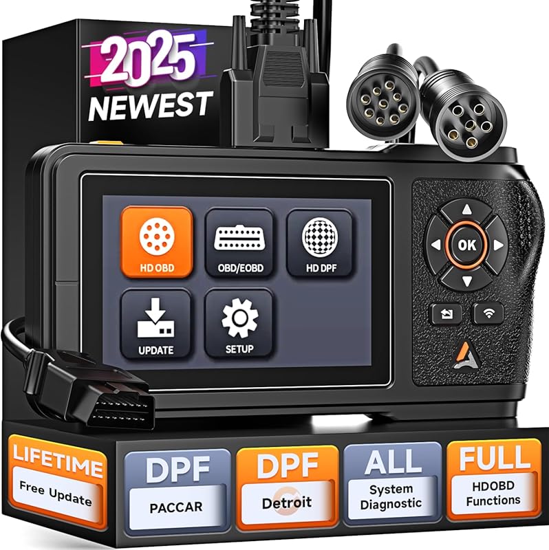 ANCEL HD431 Heavy Duty Truck Scanner, DPF Regen & Forced Reset for Pac