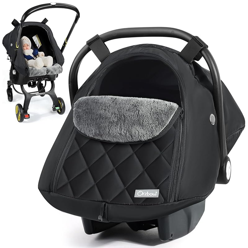 Orzbow Baby Car Seat Cover Winter - Waterproof Carseat Cover for Doona Car Seats and Strollers
