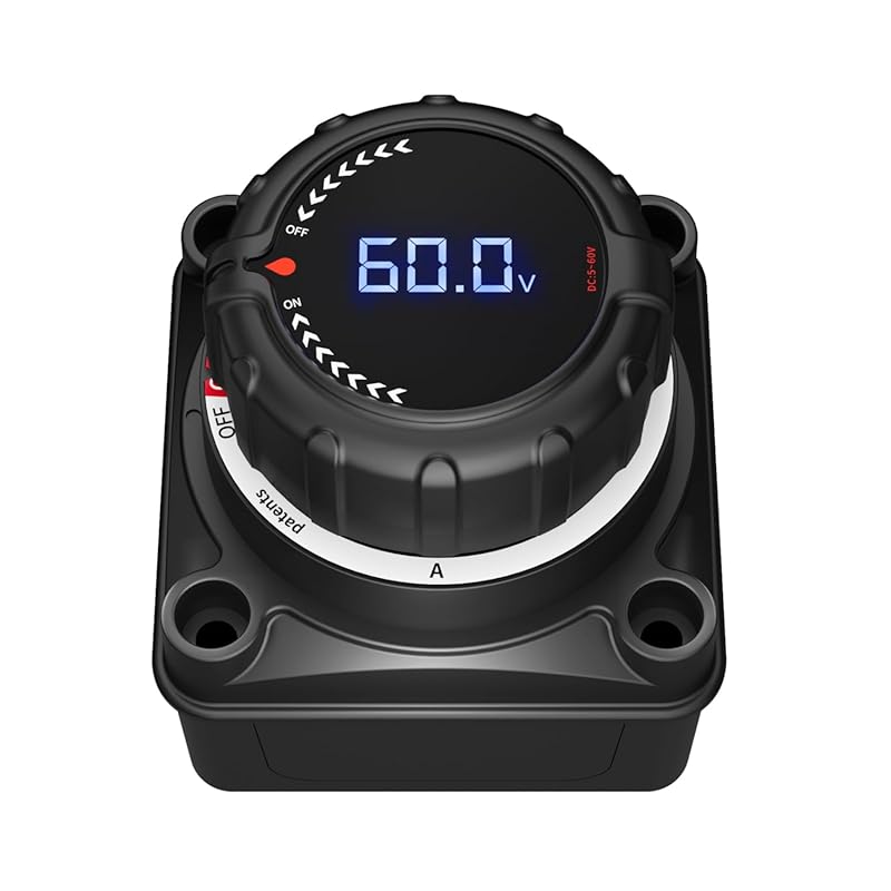 VSTM Battery Disconnect Switch with Digital Voltage Display for DC 5-6