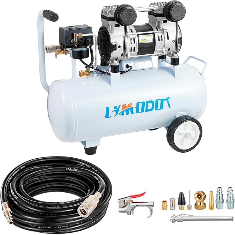Quiet 68dB 5 Gallon Oil-Free Electric Air Compressor with Steel Tank f