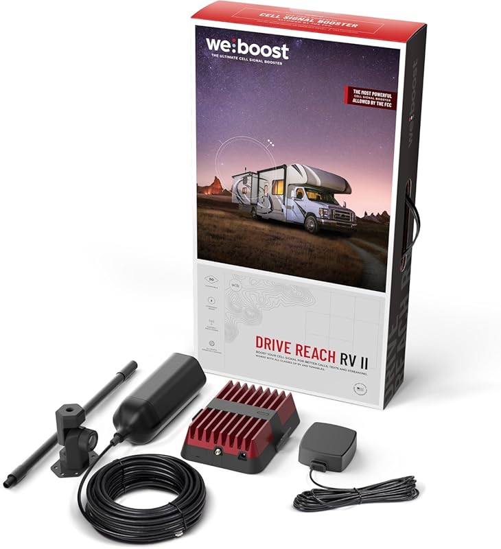 weBoost Drive Reach RV II- Cell Phone Signal Booster kit | Boosts 4G L