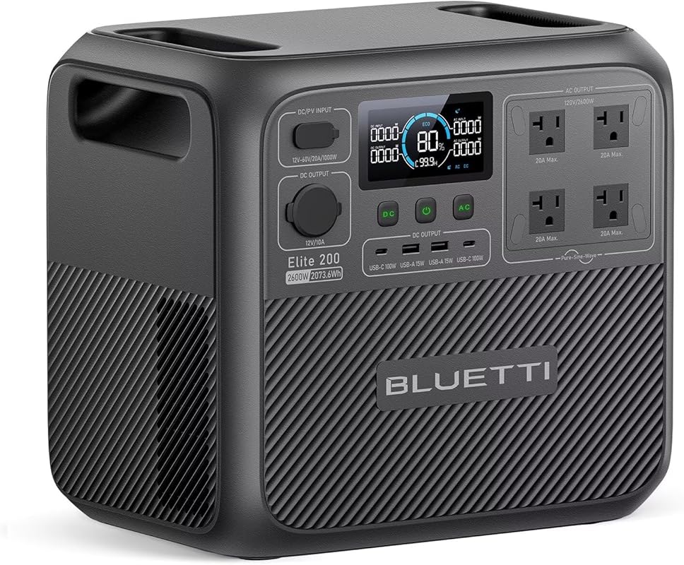 BLUETTI Elite 200 V2 Portable Power Station with 2073Wh Battery and 17
