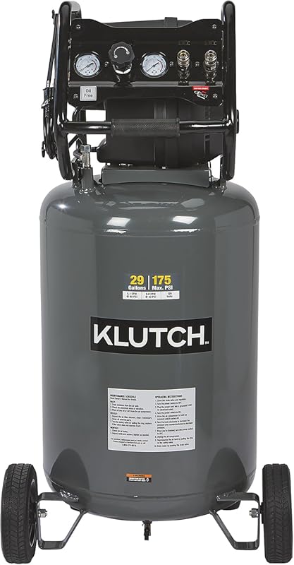 Klutch 29-Gallon 175 PSI Air Compressor with 2.5 HP Motor for Continuo