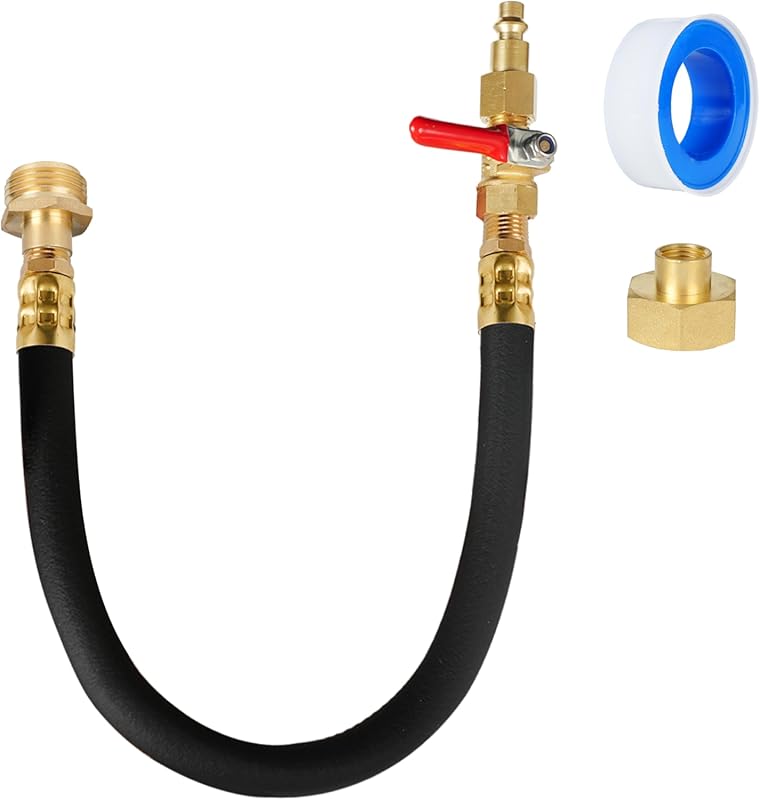 Hourleey RV Winterizer Kit with 18.5-Inch Blowout Adapter and Quick-Co