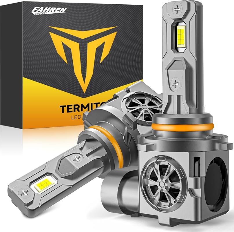 9005 HB3 LED Fog Light Bulbs, 50,000LM 6500K Cool White with Cooling F