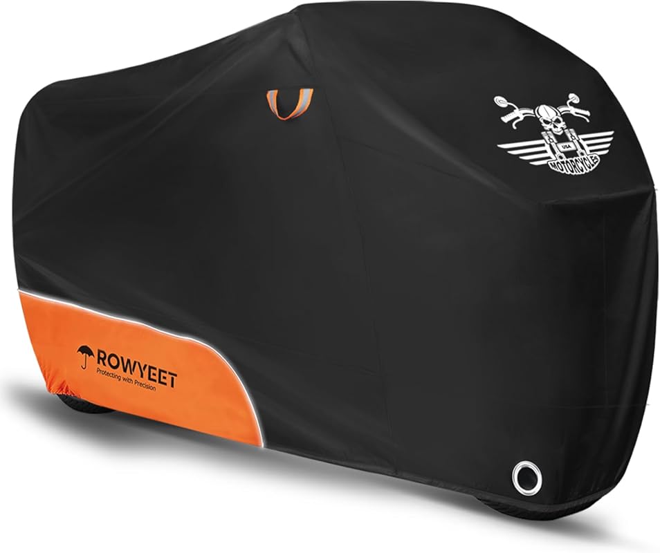Motorcycle Cover Waterproof Outdoor Storage with Lock-Holes, Zipper St