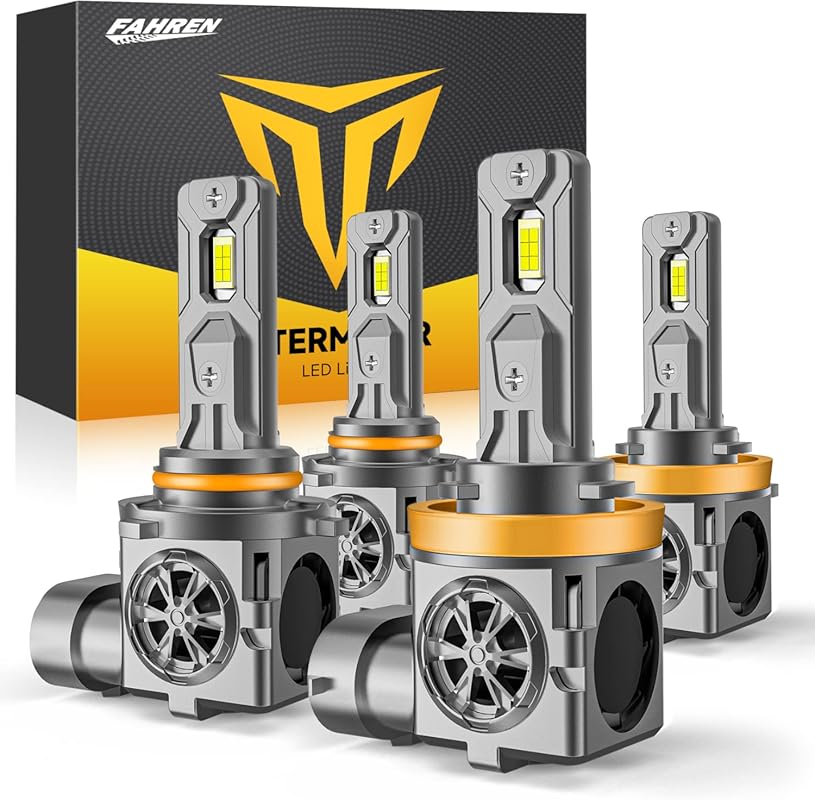 H11 and 9005 LED Bulb Combo for Off-Road or Fog Lights with 6500K Whit