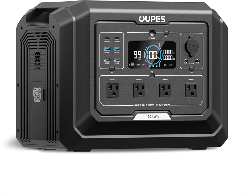 OUPES Mega 1 Portable Power Station with 1024Wh Battery Expandable to