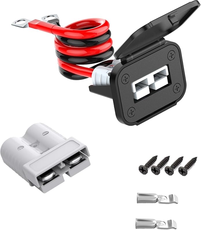 Anderson Connector Winch Wiring Kit for 12V-72V with 8AWG 50AMP Quick
