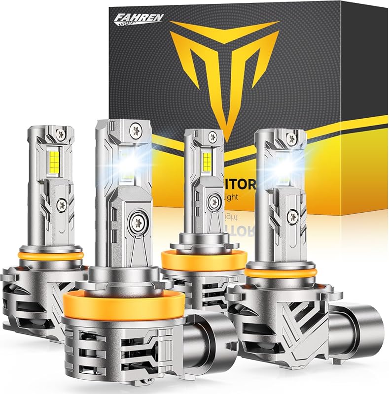 FAHREN H11 9005 LED Bulbs Combo with 120,000LM and 6500K for Reflector